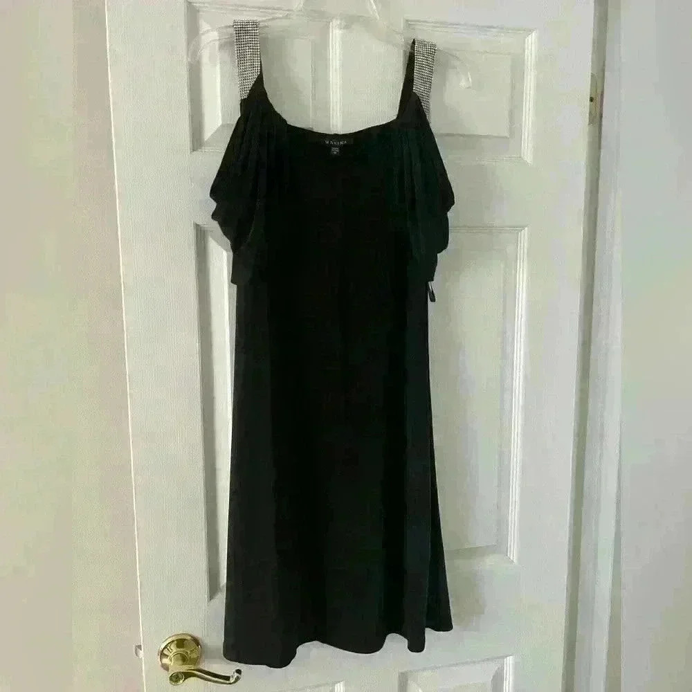 Marina black cocktail dress. - Picture 1 of 7